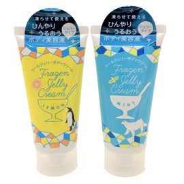 Charlie Body Cream, Shaved Ice, Cool Jelly, Cool Sensitive Ingredients, Cool, Moisturizing, 2 Types, Gel, Freezable, Sherbet (Lemon Scent (Penguin Yellow))