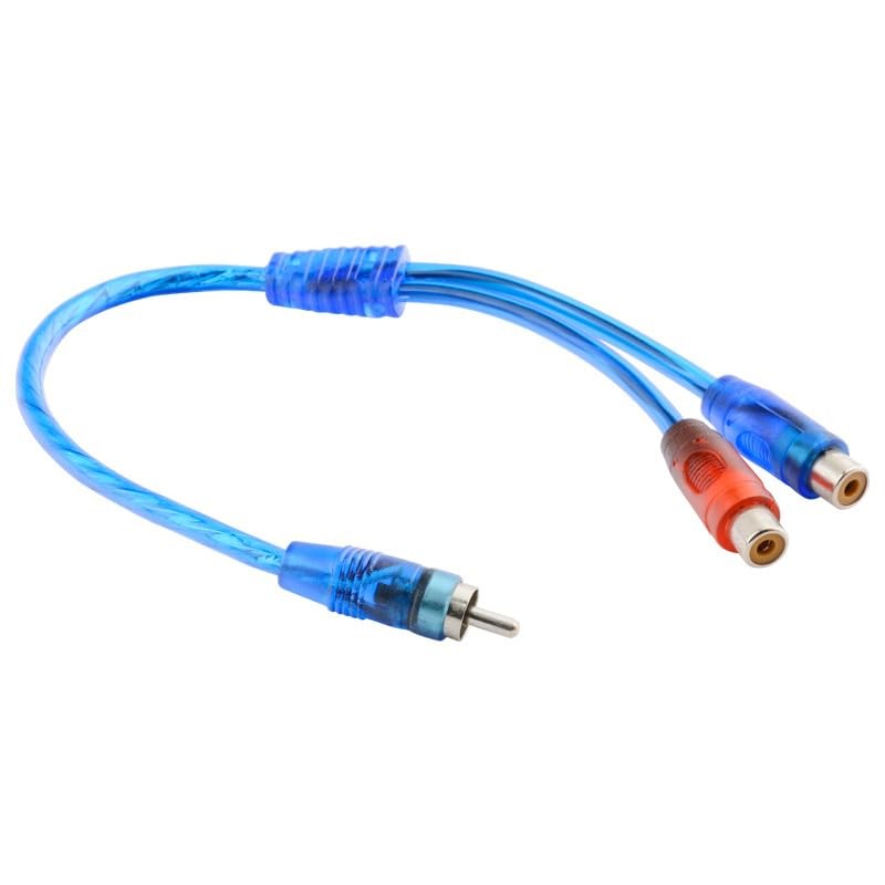 Y Splitter Cable, 1 Male to 2 Female Audio Video
