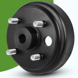 Golf Cart Brake Drum Hub Assembly for EZGO TXT 1982-up Electric Vehicles and 1982-1993 2-Cycle Gas Vehicles, 24 Tooth Star Spline Drums, Replace OEM# 19186G1P 19186-G1, 2 Pcs