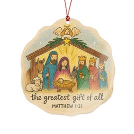 RUSATEN Nativity M3 Christmas ornament 2025 - Christian xmas ornaments - Religious christmas ornaments - Christian christmas decor - Christmas decoration