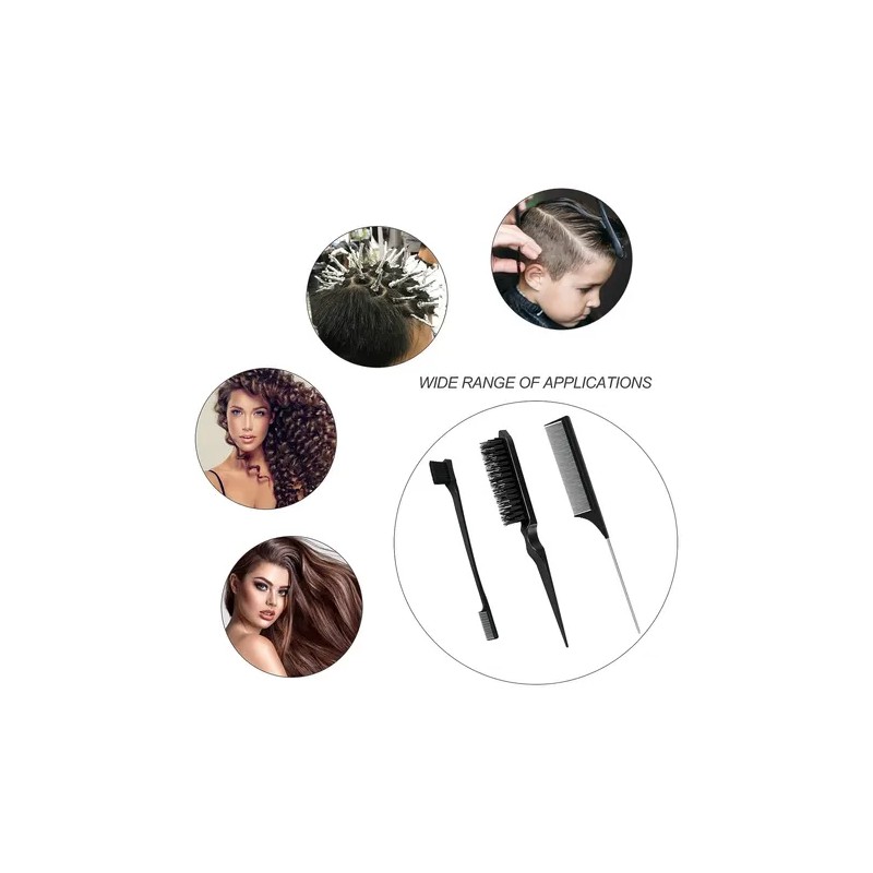 Peines Para Barbero Estilista Profesional Peinar Cabello 3pc