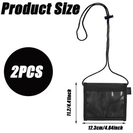 ZAHD Pack of 2 Wallet Neck Pouch Travel Purse Shoulder Bag