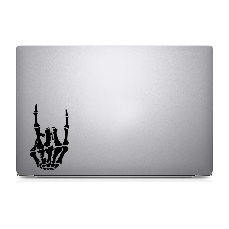 Bargain Max Decals Skeleton Devil Horns Hand Decal Notebook Car