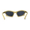 Trendy Iconic 90s Wrap Around Sport Plastic Sunglasses Gold Black