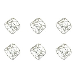 ELEGANTZ Luxury Table Napkin Rings Set of 6 – Heavy Duty Metal Holders for Wedding, Holiday, and Everyday Dining – Elegant Decorative Tableware for Stylish Settings