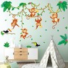 DECOWALL WL4-2013 Monkey Climbing Tree Wall Decals Jungle Animals Wall