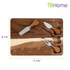 TB Home 4-Pc. Acacia Wood Cheese Serving Board with Cheese
