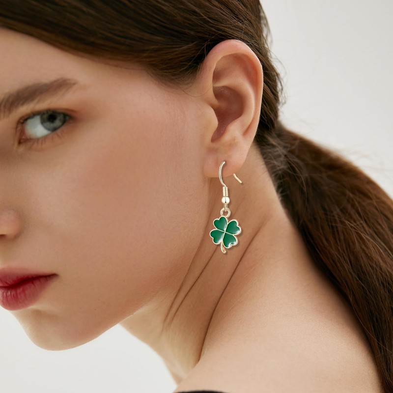 XGALBLA St Patricks Day Earrings for Women,Shamrock Clover Green Earrings