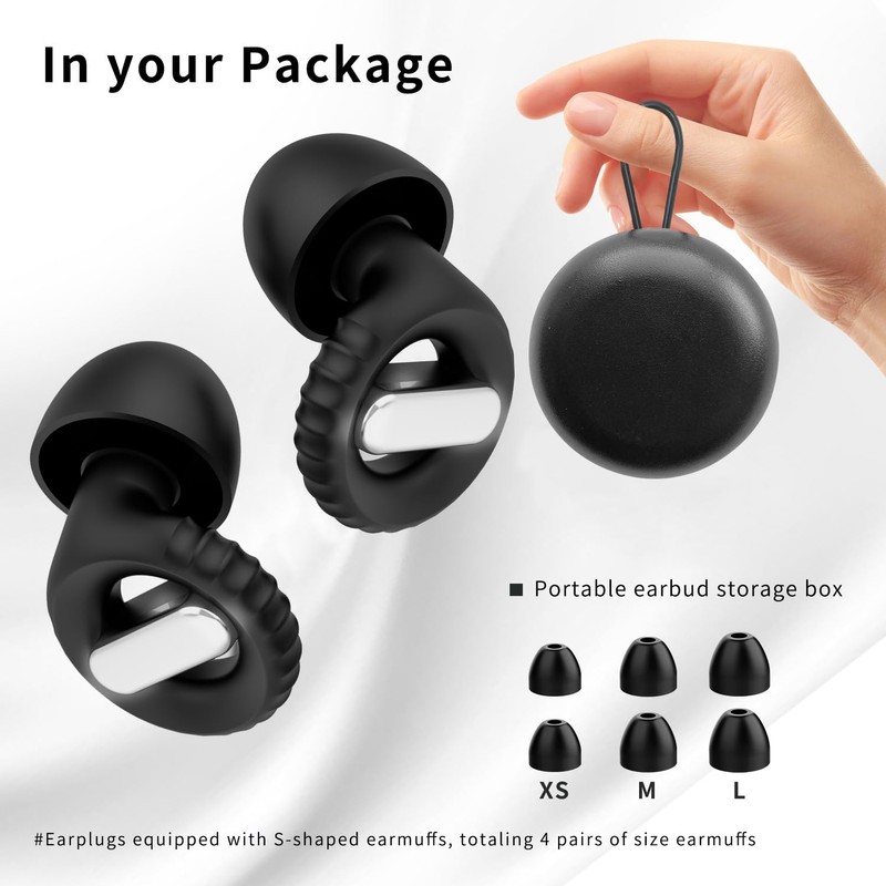 Ohrstöpsel für Schlafgeräuschunterdrückung, Weiche und Wiederverwendbare Silikon -32dB Gehörschutz-Ohrstöpsel mit
