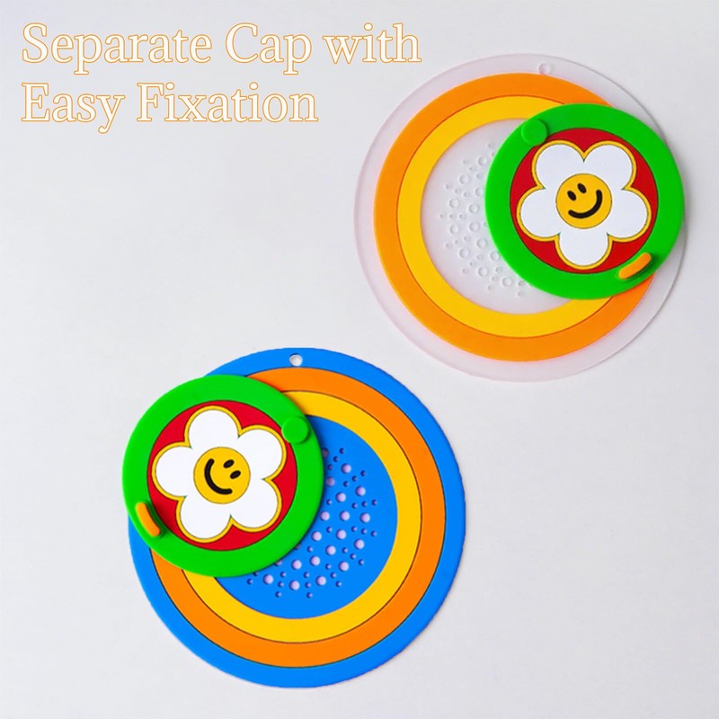 Rainbow Silicone Drain Stopper 2 Pack - Tub & Shower