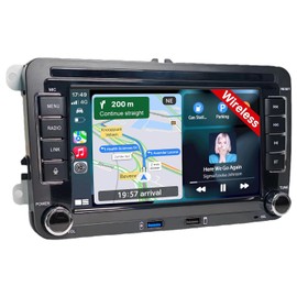 prideoy 7-Inch IPS Touch Screen Car Stereo for Volkswagen & Seat Polo - Wireless CarPlay & Android Auto, Bluetooth, FM/AM Radio, DSP HiFi Sound, Double DIN Head Unit with Easy Installation