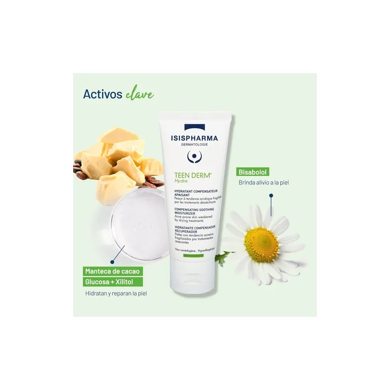 Isispharma Teen Derm Hydra 40ml Textura Ligera Acne