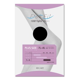 [Free Fit] Loose Tights, Made in Japan, 120 Denier, 3L, 4L, 5L, 6L, 7L, 8L, Black