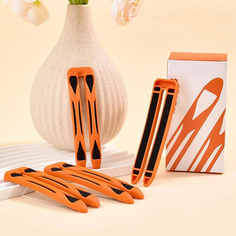 12 Pieces Hair Perm Rods U-shaped Perming Insulation Clip Set