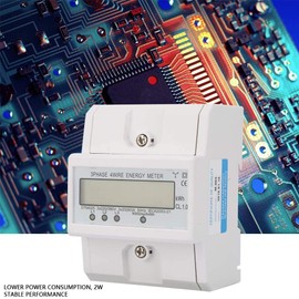 220/380V Electric Power Meter, Energy Consumption Power Meter 3 Phase 4P KWh Meter Digital Electric Power Meter