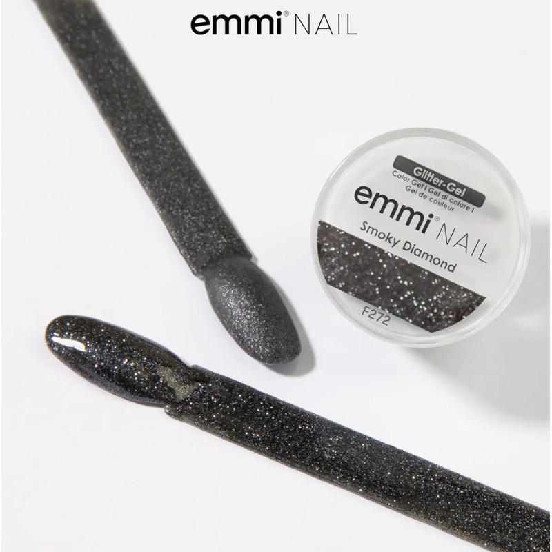 Emmi Nail Glitter Gel, UV/LED Gel for Sparkling Nail Art,