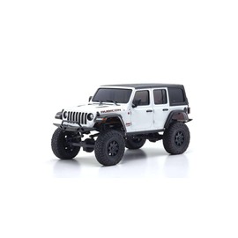 Kyosho 1/28 MINI-Z 4 Wheel Drive Jeep Wrangler Rubicon RTR 8 AAA Batteries not inlcuded Bright White RS KYO32521W