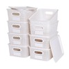 Plastic Storage Baskets with Lid-Plastic Storage Containers Stackable Storage bins: