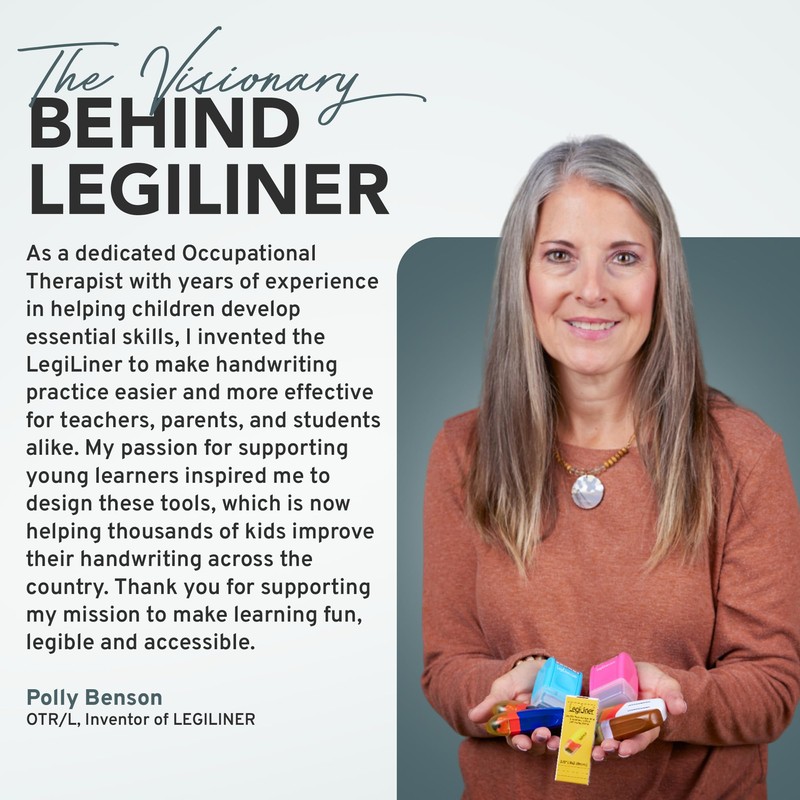 LEGILINER Tool Double line (.37) Wide Rule 3/8", Primary handwriting