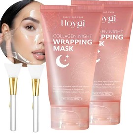 Collagen  Moisturizing Peel off Mask, Hydrating & Tightening Skin Care Mask, Elasticity & Hydration Care Facial Mask,Women's Gifts:_2 Counts /1 Set