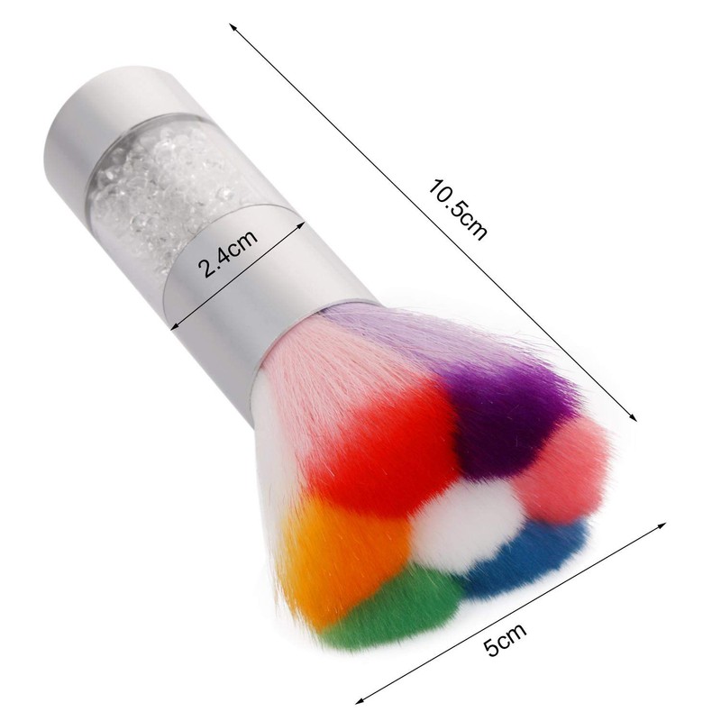 2 cepillos de uñas para uñas de gel acrílico UV