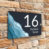 Badgemaster Modern Anthracite House Number Sign Plaque Stainless Steel Standoffs