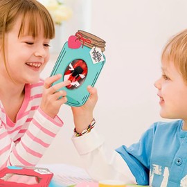 Mason Jar Valentines Day Cards, Mason Jar Happy Valentines Day Cards, Funny Valentine Gifts for Classroom, Kids Valentines Day Cards for School Exchange Party Favors (5 Colors-50)