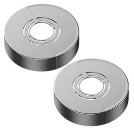 cuttable Wall Split Flange, Split ABS Lightweight Escutcheon Cover Plate,Chrome,for 21/26/33mm(0.8/1.0/1.2in) Copper, PEX Pipe (Tall 20 Silver)