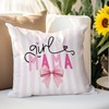 M-Qizi Coquette Pink Bow Girl Mama Pillow Covers 18x18, Mama