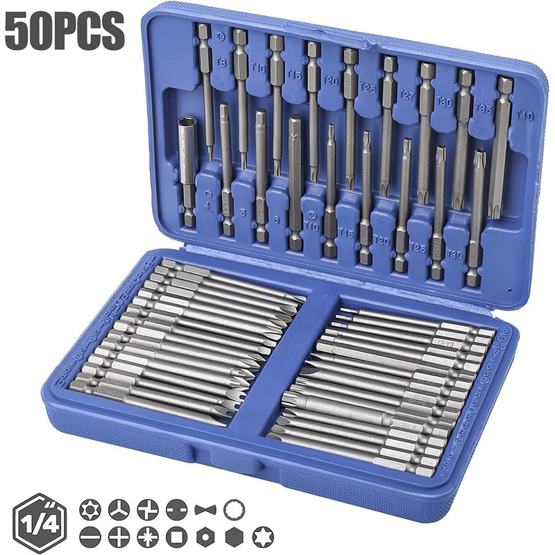 Yasoschaoz Screwdriver Bit Set, Sunsbell Security Bit Set Extra Long