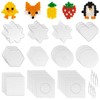 45 Pcs Fuse Beads Pegboards Kit, 10 Shapes Clear Plastic