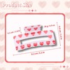 Valentines Hair Clips Red Heart Hair Claw Clips Large Rectangle