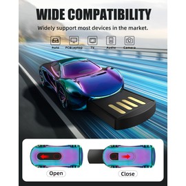Bilious USB Flash Drive Sports Car Series Metal Waterproof USB 2.0 Thumb Drive Memory Stick Small Size USB Drive Gift (Colorful, 128GB)