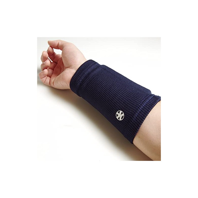 Kendo having Kendo Wrist Supporter Upper Netted Support (Navy Blue)