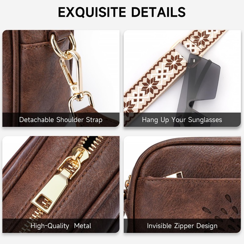 APHISON Crossbody Bags for Women Trendy,Vegan Leather Small Crossbody Purses