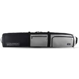 Element Equipment Wheeled Padded Snowboard Bag Ultimate Double - Premium High End Double Roller Travel Bag 177 Grey Ripstop