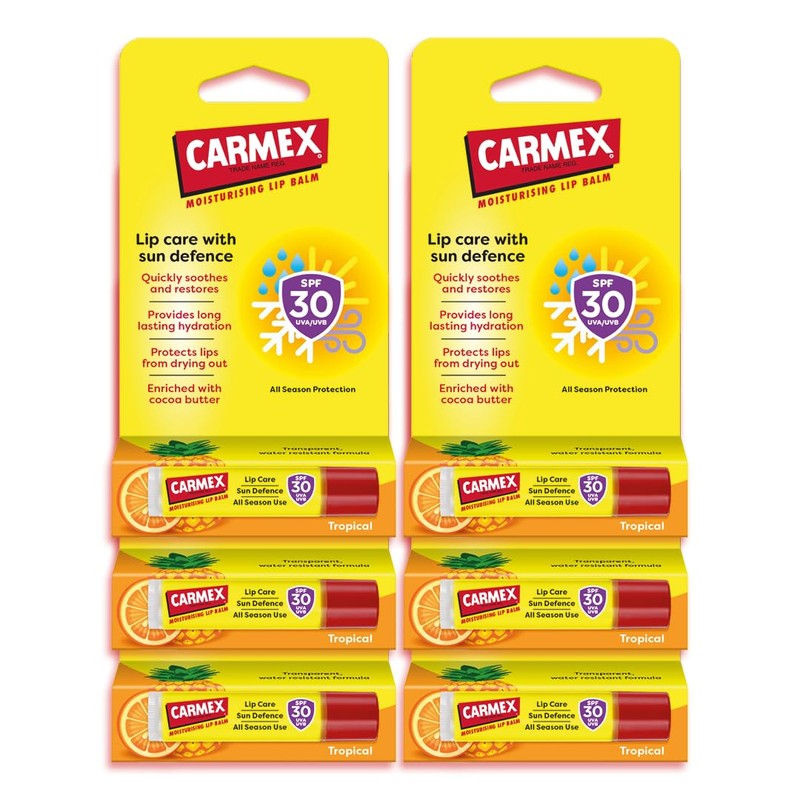 CARMEX Sun Defence SPF 30 Tropical | Pack of 6