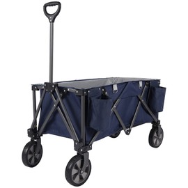 REDCAMP Collapsible Wagon Cart with 220lbs Weight Capacity, 150L Heavy Duty Foldable Portable Wagon Utility Cart Dog Wagon with Cup Holder for Sports Shopping Pet