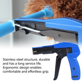 Cable Tie Gun Stainless Steel 2.2‑4.8mm Auto Nylon Cutting Fastening Tool with Ergonomic Handle for Quick Tightening and Cutting
