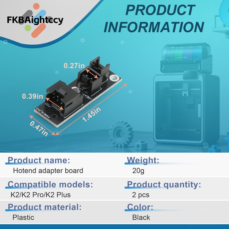 2 Pcs Hotend Adapter Board for Crealiity K2/K2 Pro/K2 Plus