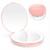 Wobsion Compact Travel Mirror - 1x/10x Magnification, Handheld 2-Sided, Perfect