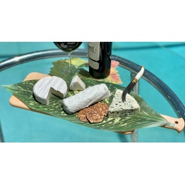 Parchment Paper Leaves for Cheese & Charcuterie Boards - Sisson Distribution Leaves (Pack of 5), Large Tropical, 20½" x 7½".