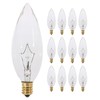 KOR (Pack of 12 CTC Clear Candelabra Base (E12) Straight
