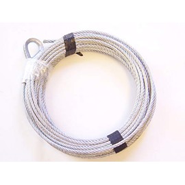 Advantage 3/16", 7x19, Galvanized Steel Winch Cable (50 Ft with Thimble Eye)
