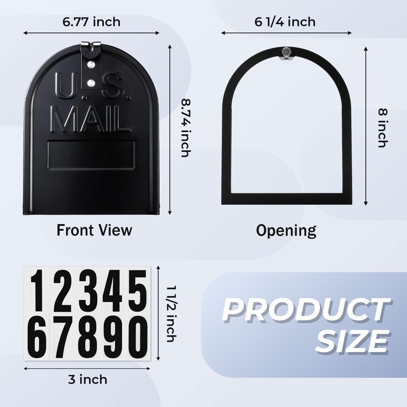 Moxweyeni 6 1/4 x 8 Inch Mailbox Door Replacement with