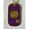 D9 Greeks Omega Psi Phi Double Sided Dog Tag Purple