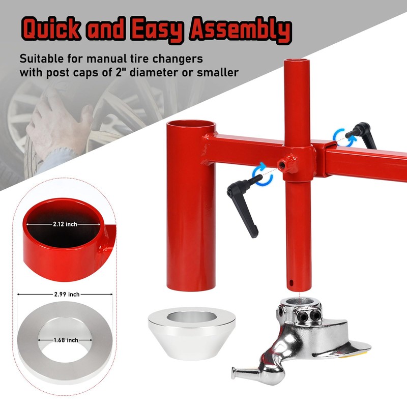 Atesilor Upgraded Manual Tire Changer Duck Head Kit with Centering