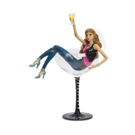 H2Z tableware 73741 "Last Night Out Girl" Champagne Glass, 10 1/2-Inch