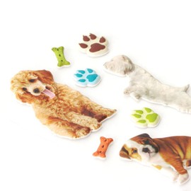 Playhouse Soft Puffy 13-Piece Sticker Sheet for Crafts, Trading & Collecting - Playful Puppies